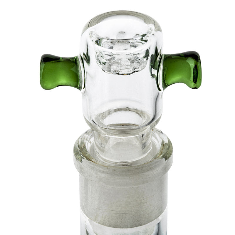18mm Male Clear Bong Bowl With Green Handles