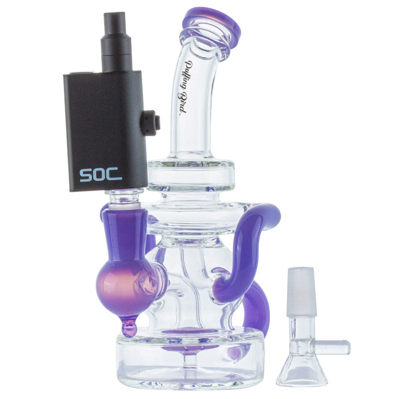 Recycler Showerhead Dab Rig w/ G9 SOC Tokes Vaporizer Set