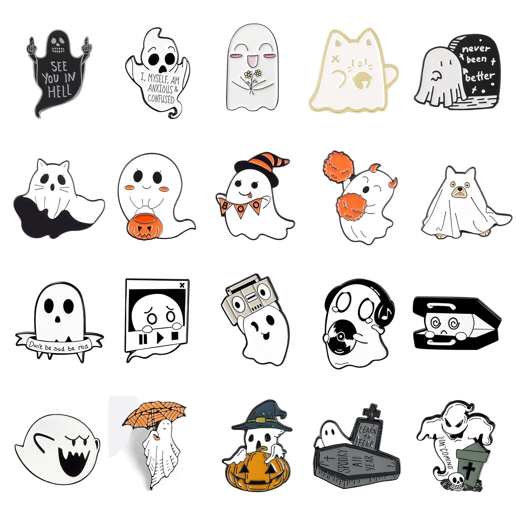 Halloween Ghost Enamel Pin
