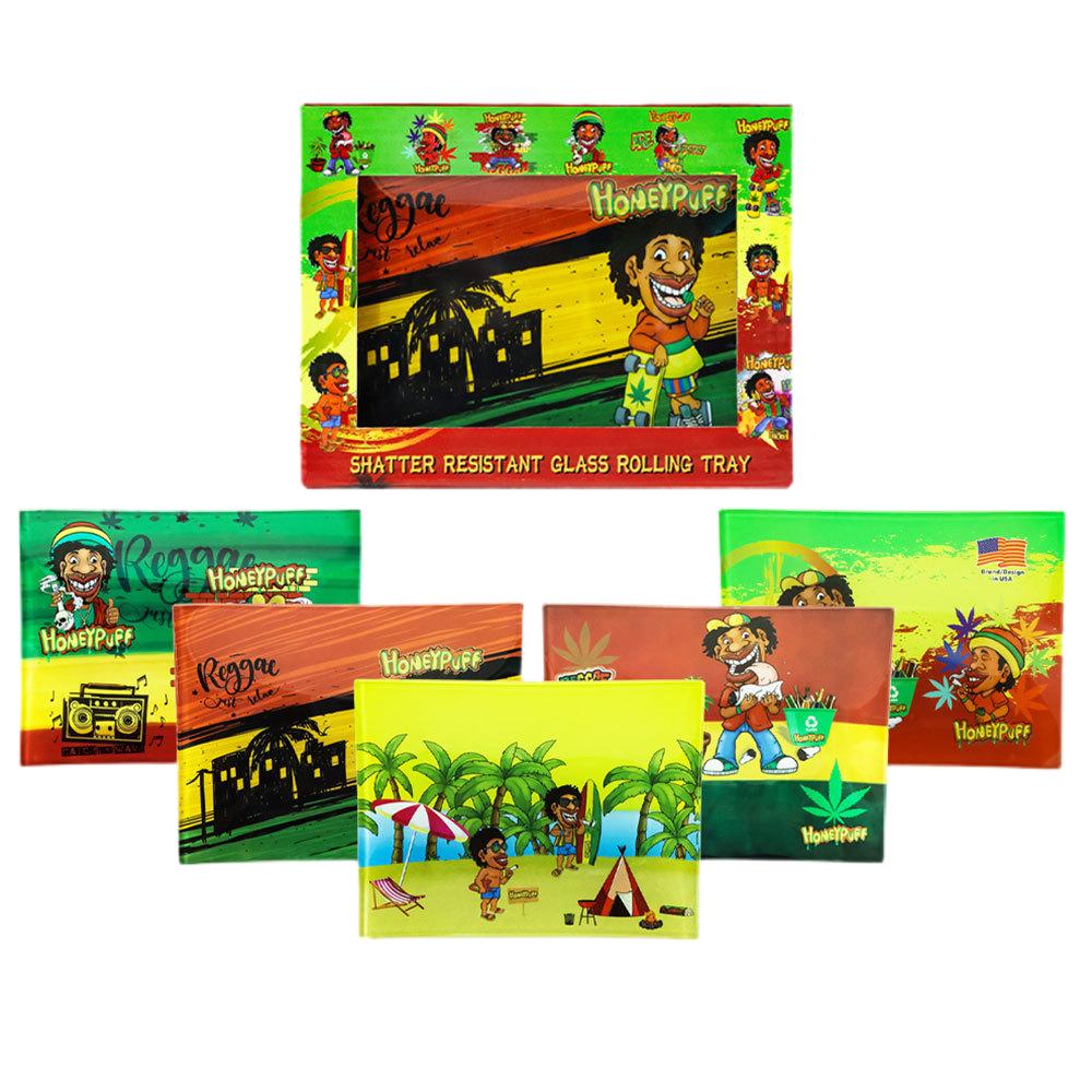 Mexico Vacation Wind Break Proof Glass Rolling Tray