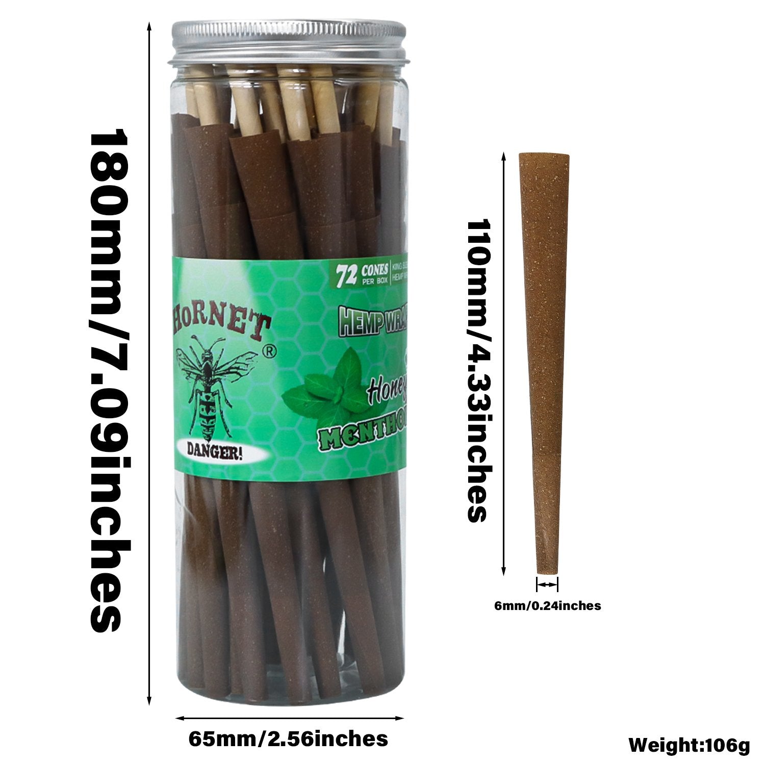 Brown Cigar Skin Pre-Rolled Cones - Pack of 72