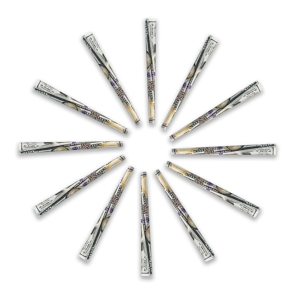 Dollar Bill Design Pre-Rolled Cones - Pack of 72
