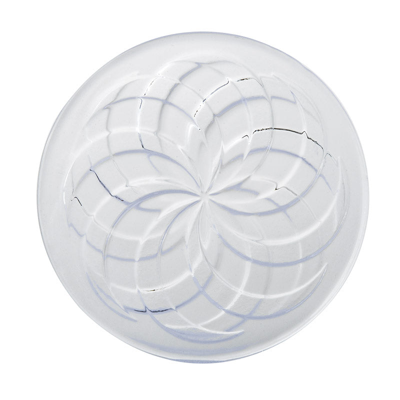 Clear Vortex Pattern Quartz Channel Cap 40mm