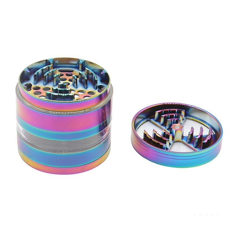 Rainbow Zinc Alloy Weed Grinder 4 Layer