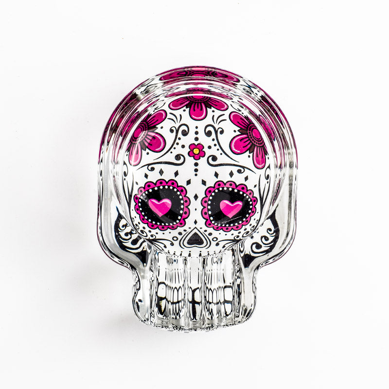 Skull Glass Cigarette Ashtray (Random Pattern)