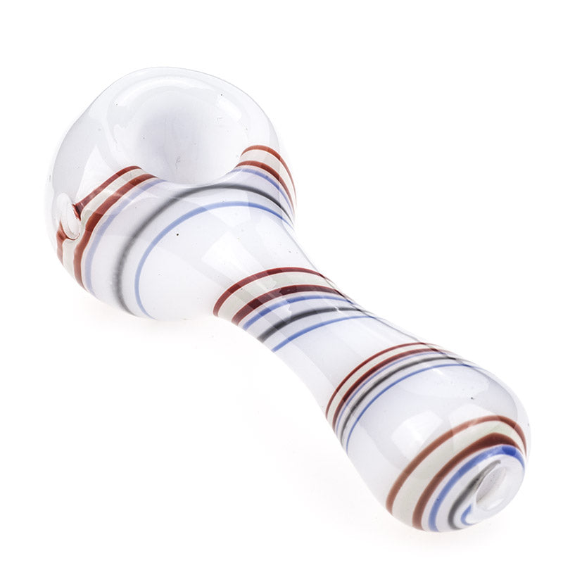 Spiral White Glass Pipe