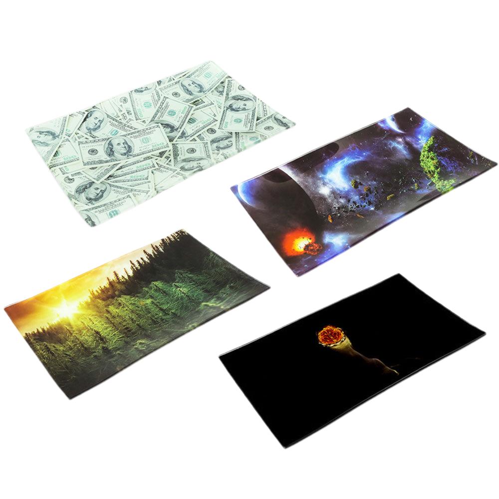 Anti Falling Glass Cigarette Smoking Rolling Tray