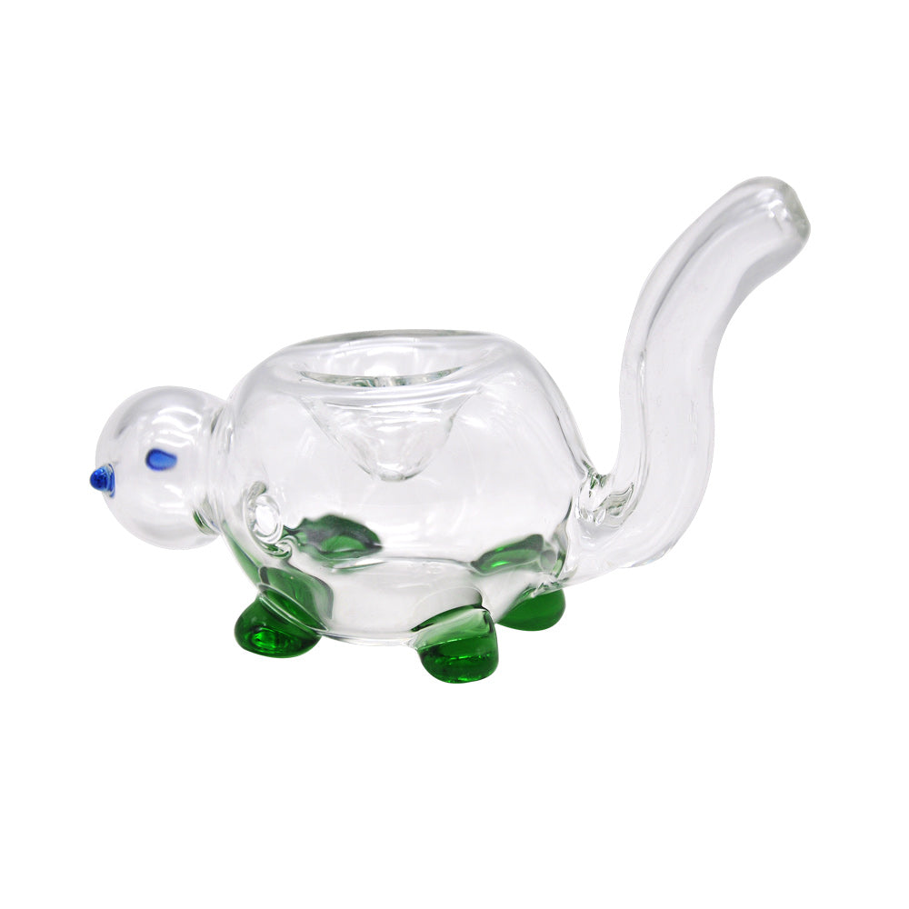 Turtle Clear Glass Hand Pipe