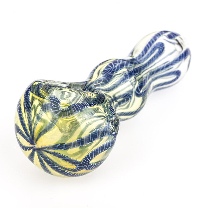 Fumed Glass Spoon Pipe w/ Maria Rings