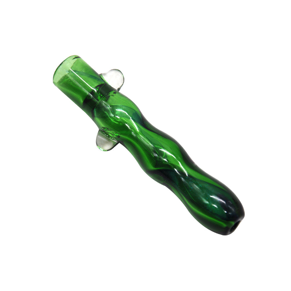 Green Jade One Hitter Glass Pipe