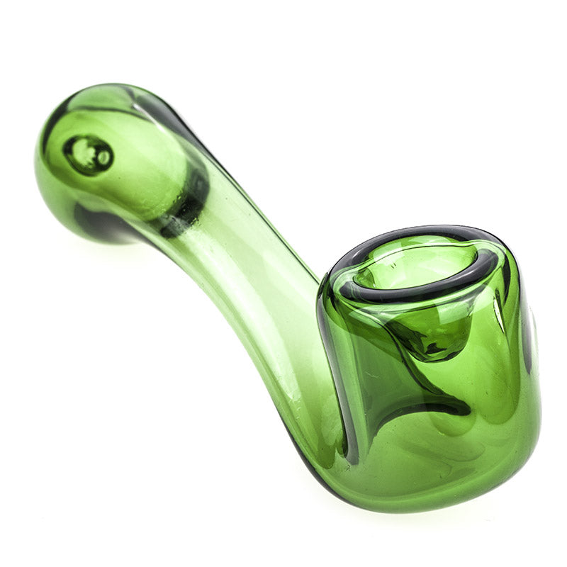 Clear Green Sherlock Glass Pipe
