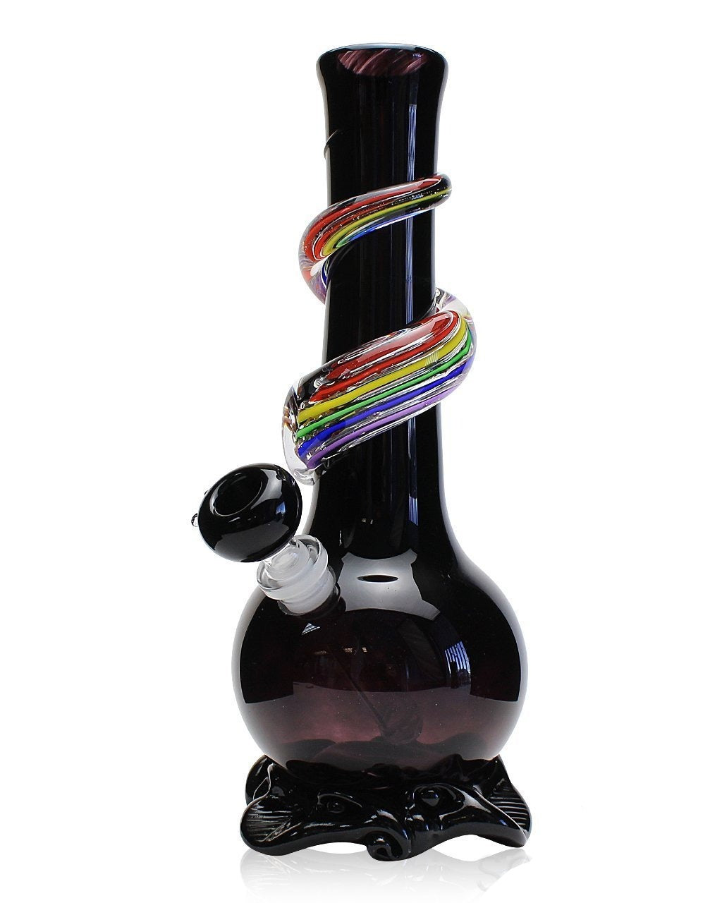 Noble Glass Small Rainbow Wrapped Soft Glass Bong