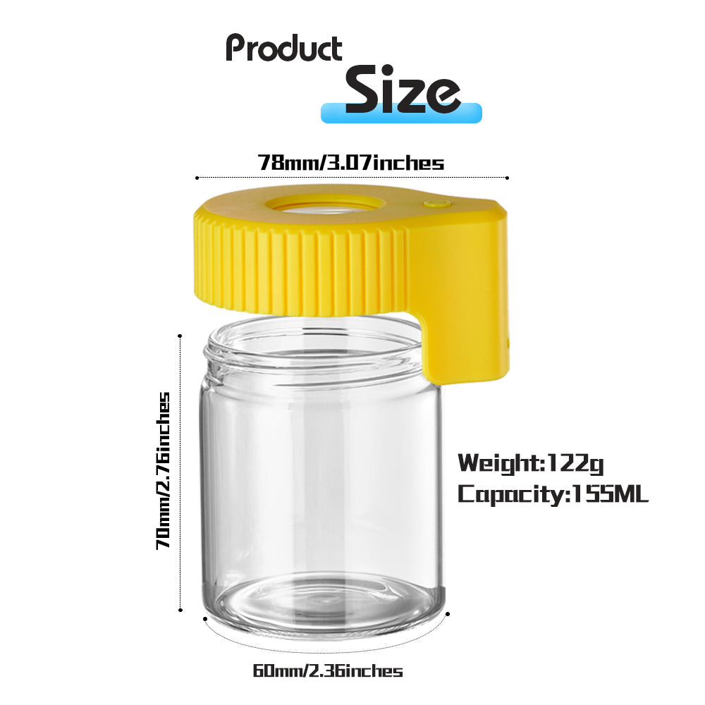 LED Magnification Lid Stash Jar