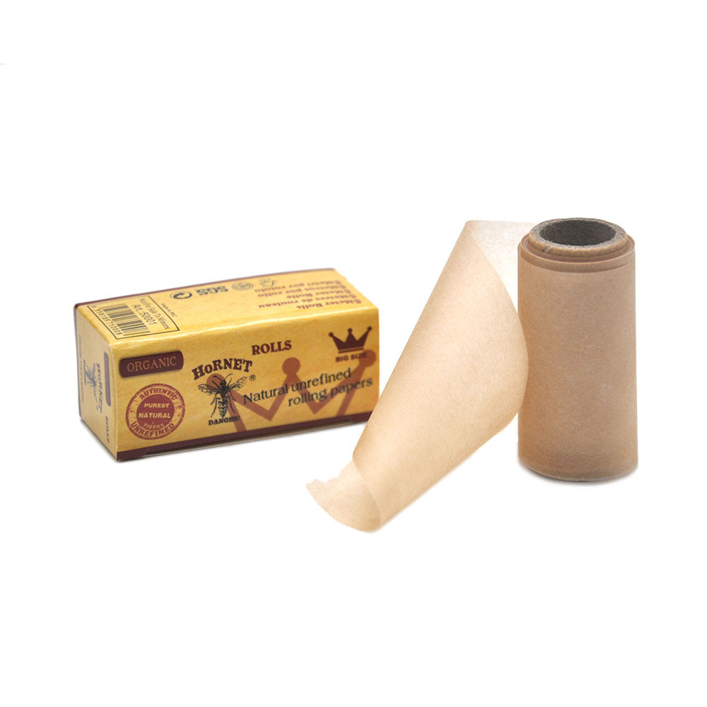 Hornet 5m Natural Unrefined Hemp Rolling Paper 5 Rolls