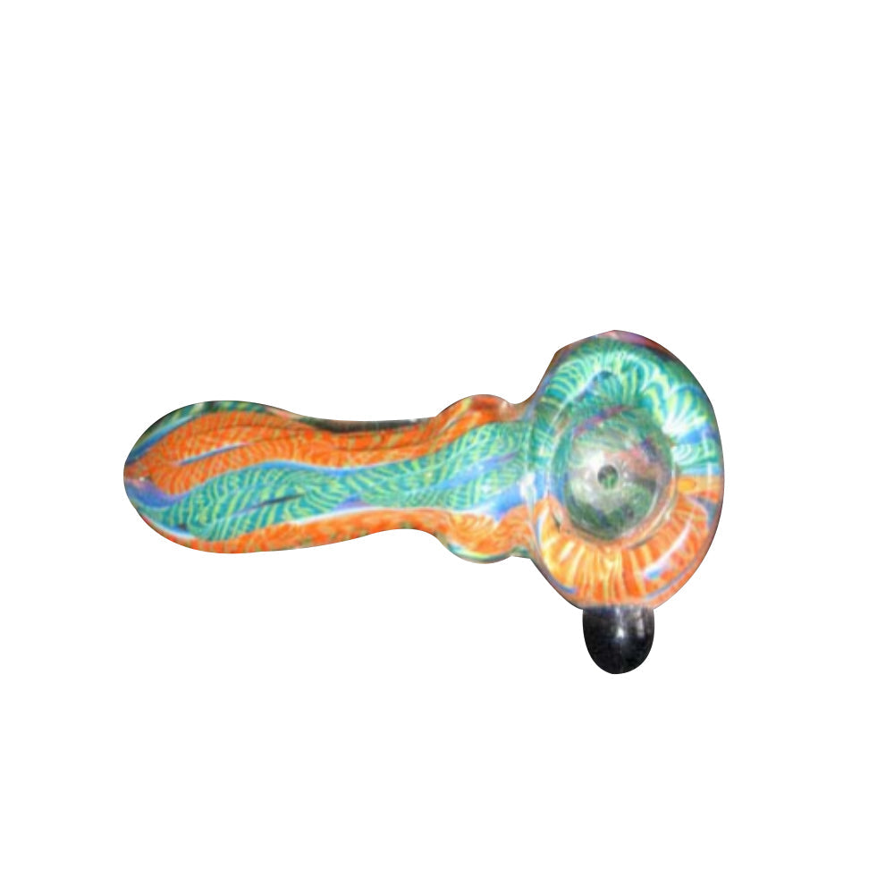 Three-Toned Glass Spoon Pipe w/ Marble