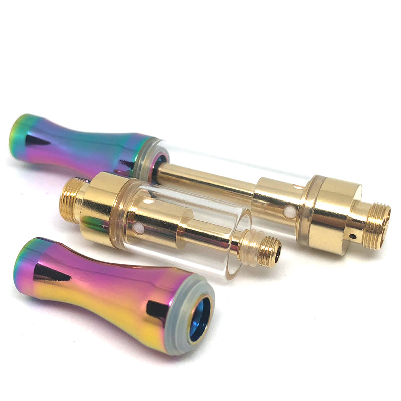 Iridescent Round Metal Tip 510 Thread Cartridge-Golden