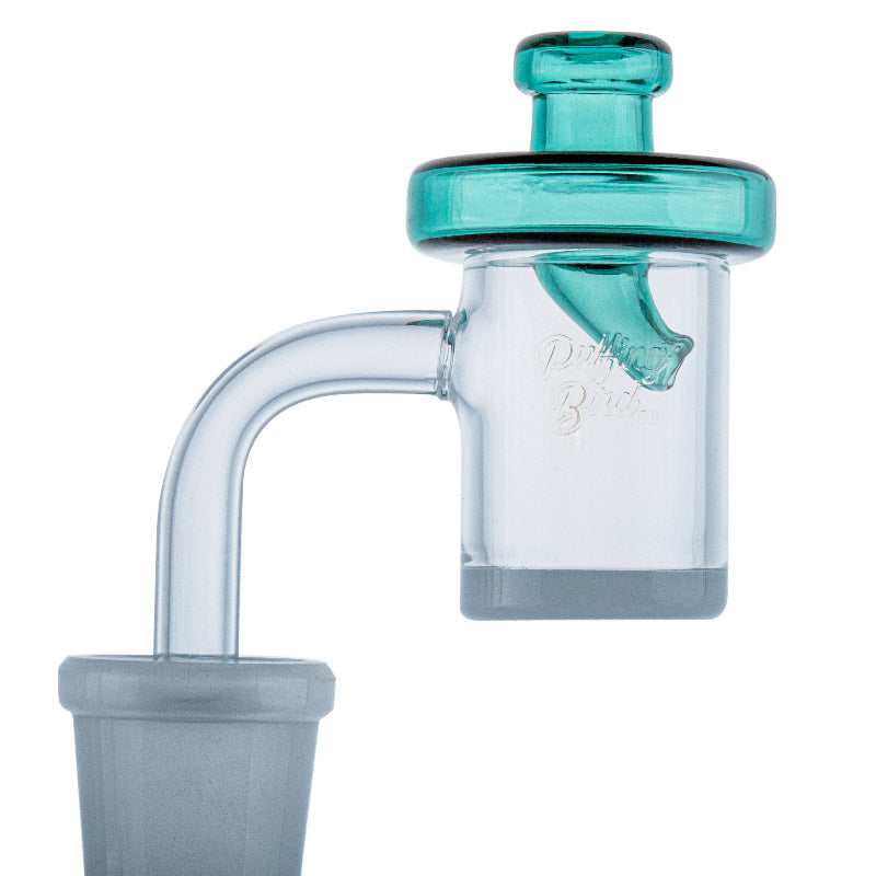 Blue Disc Glass Carb Cap