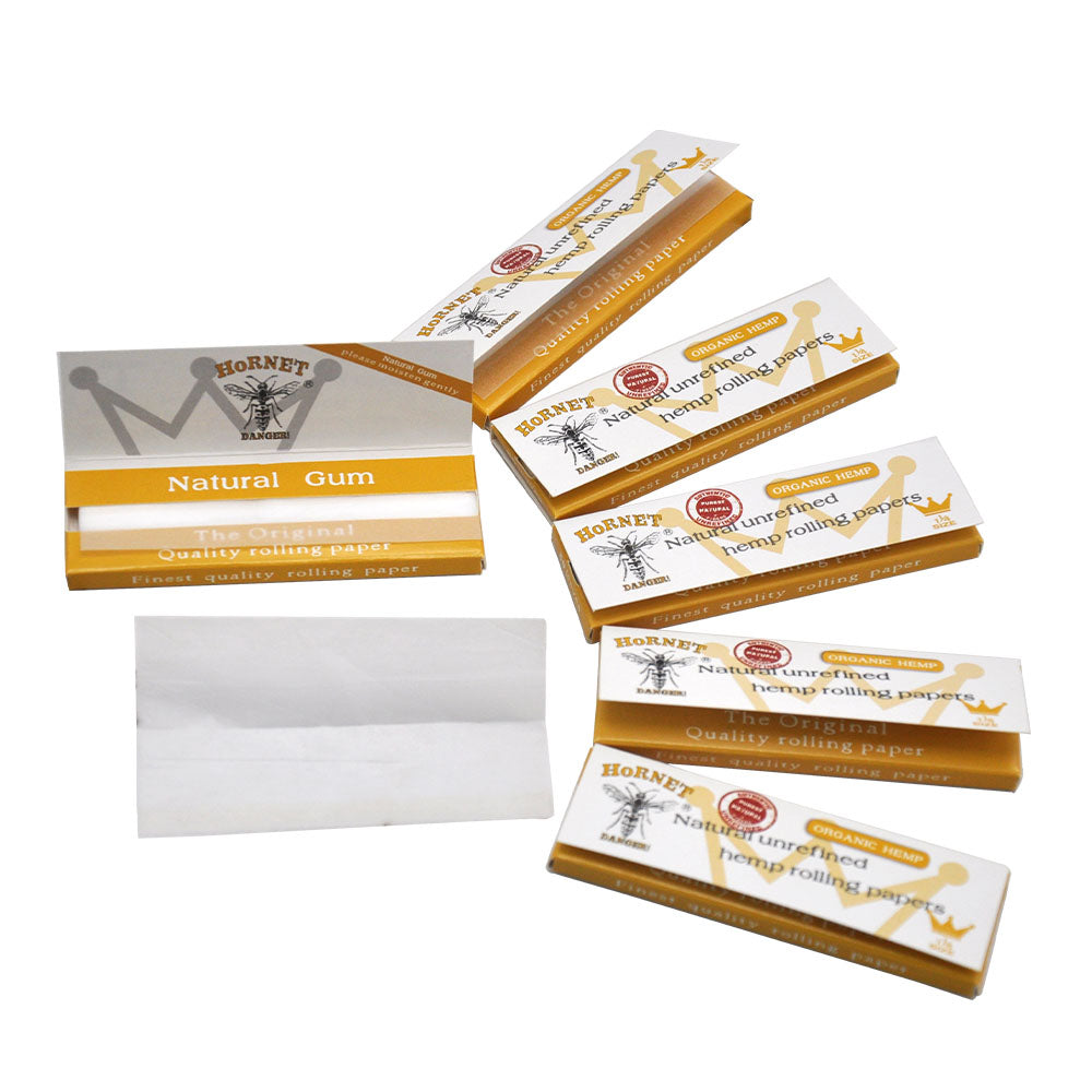 Hornet Organic Unrefined Hemp Rolling Paper 5 Booklets