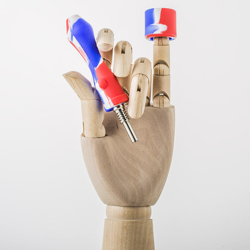 Blue&Red Silicone Nectar Collector