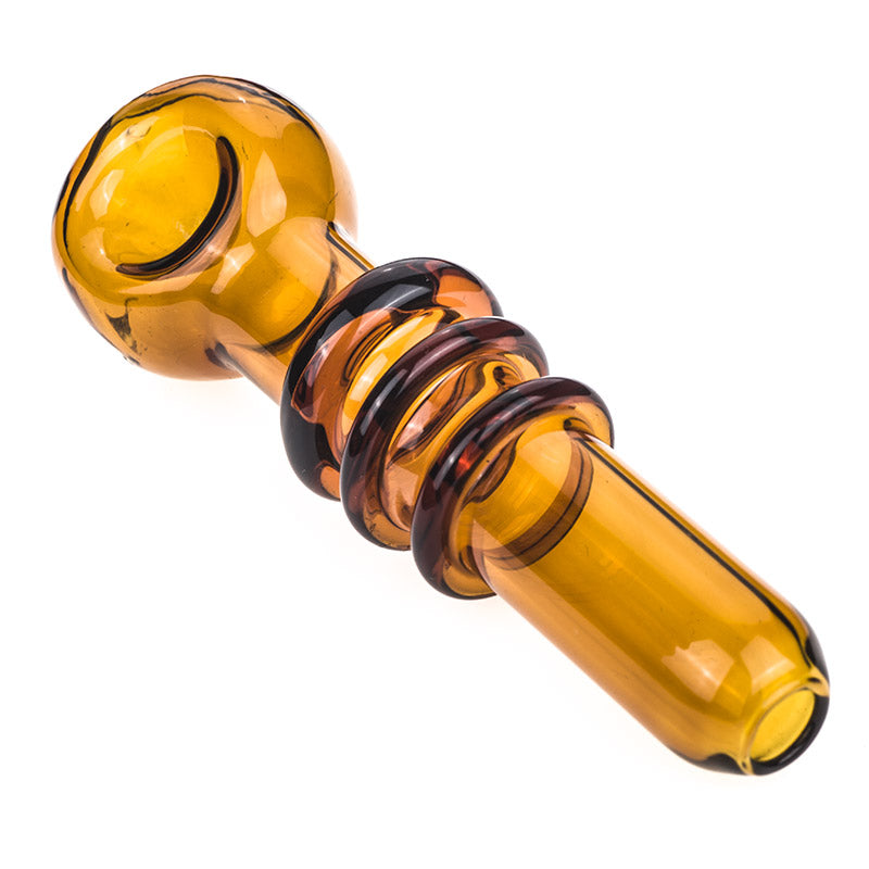 Orange Glass Pipe with Maria Rings
