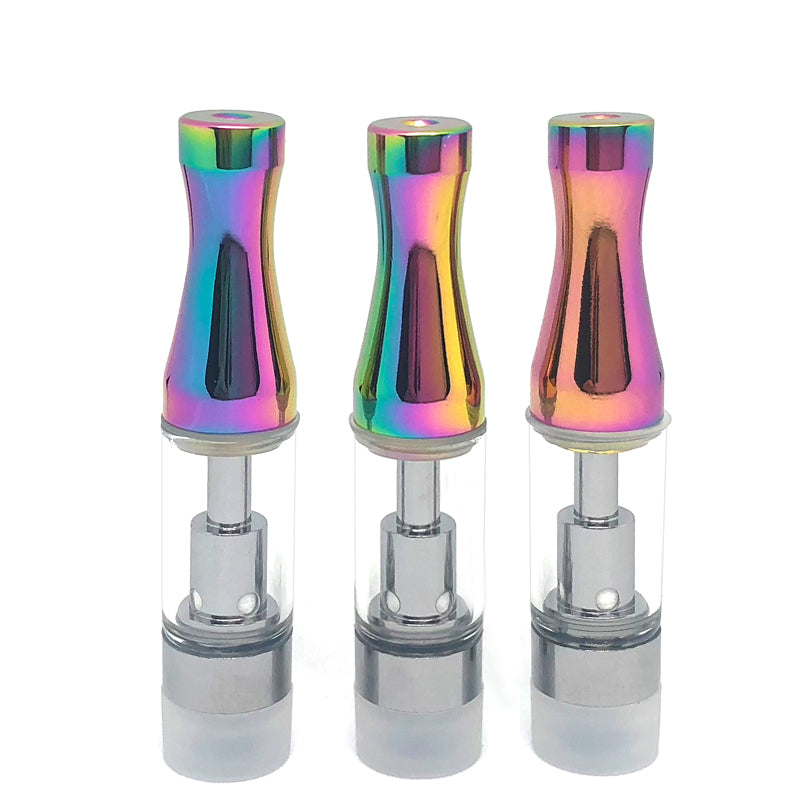 Iridescent Round Metal Tip 510 Thread Cartridge - Silvery