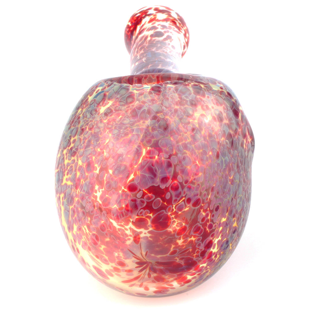 Lava Red Frit Glass Hammer Bubbler