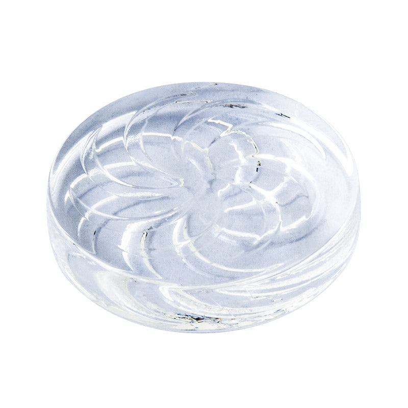 Clear Vortex Pattern Quartz Channel Cap 30mm