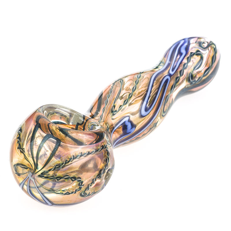 Spiral Fumed Glass Spoon Pipe