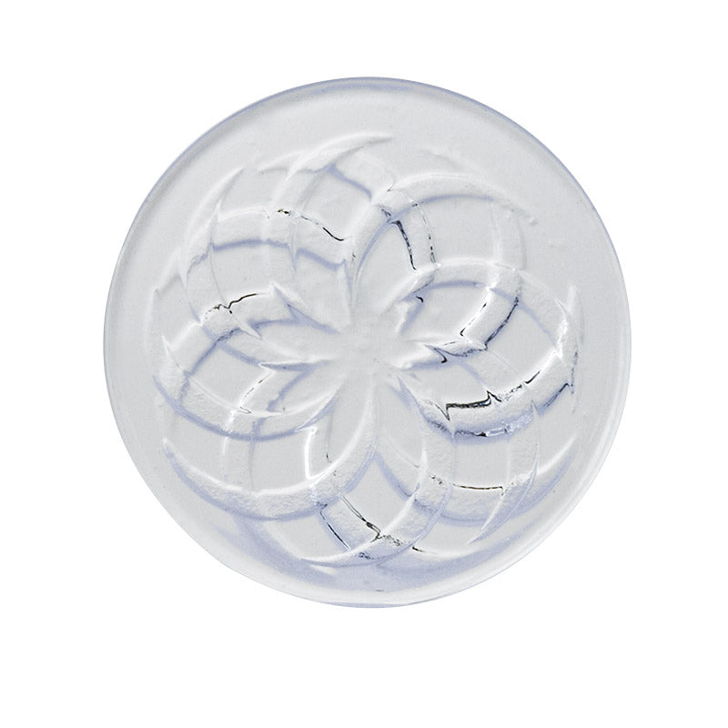 Clear Vortex Pattern Quartz Channel Cap 30mm