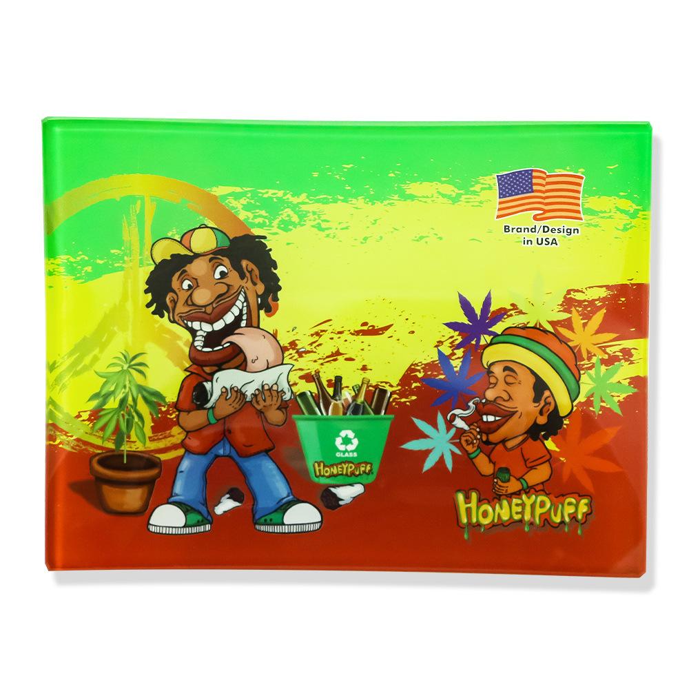 Mexico Vacation Wind Break Proof Glass Rolling Tray