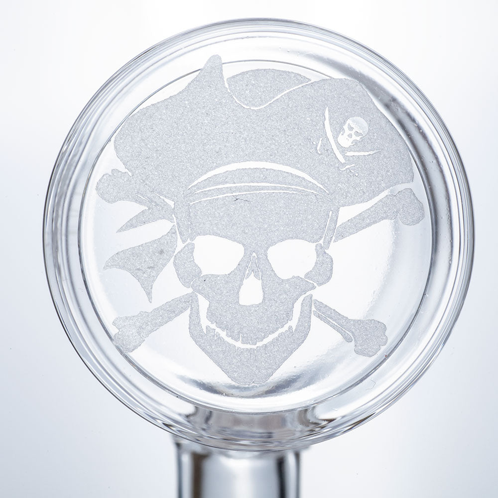 Pirate Pattern Laser Carve Quartz Banger