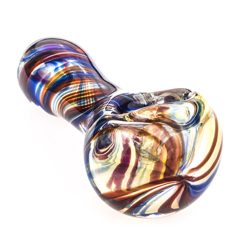 Handmade Swirl Fumed Glass Pipe
