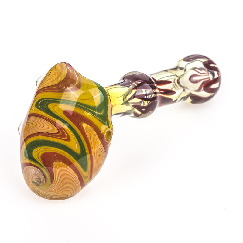 Swirl Fumed Glass Hammer Bubbler