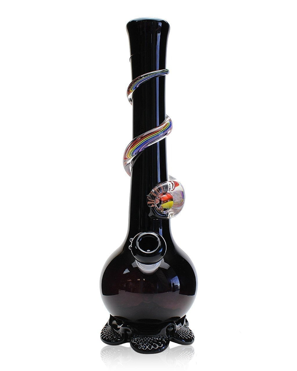Noble Glass Medium Rainbow Wrapped Soft Glass Bong