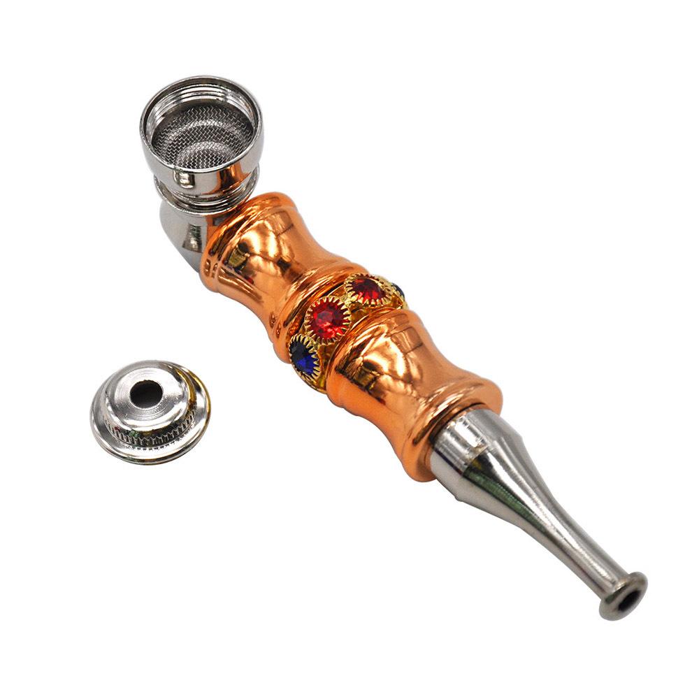 Colored Enamel Inlaid Metal Pipe