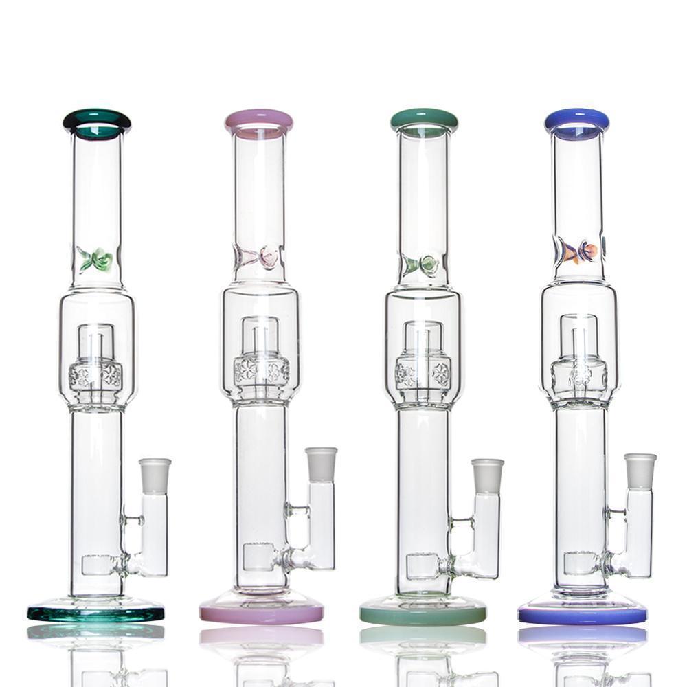 16 inch Glass Bong with Flower of Life perc to Matrix perc 18.8mm