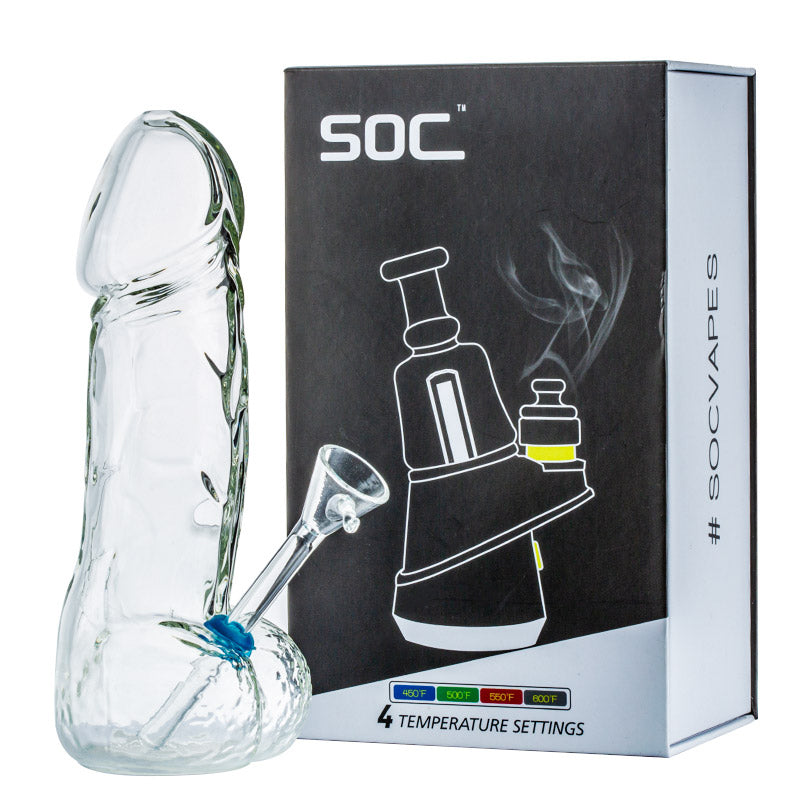 Penis Novelty Bong and Fumed Glass Milli Spoon Pipe Set