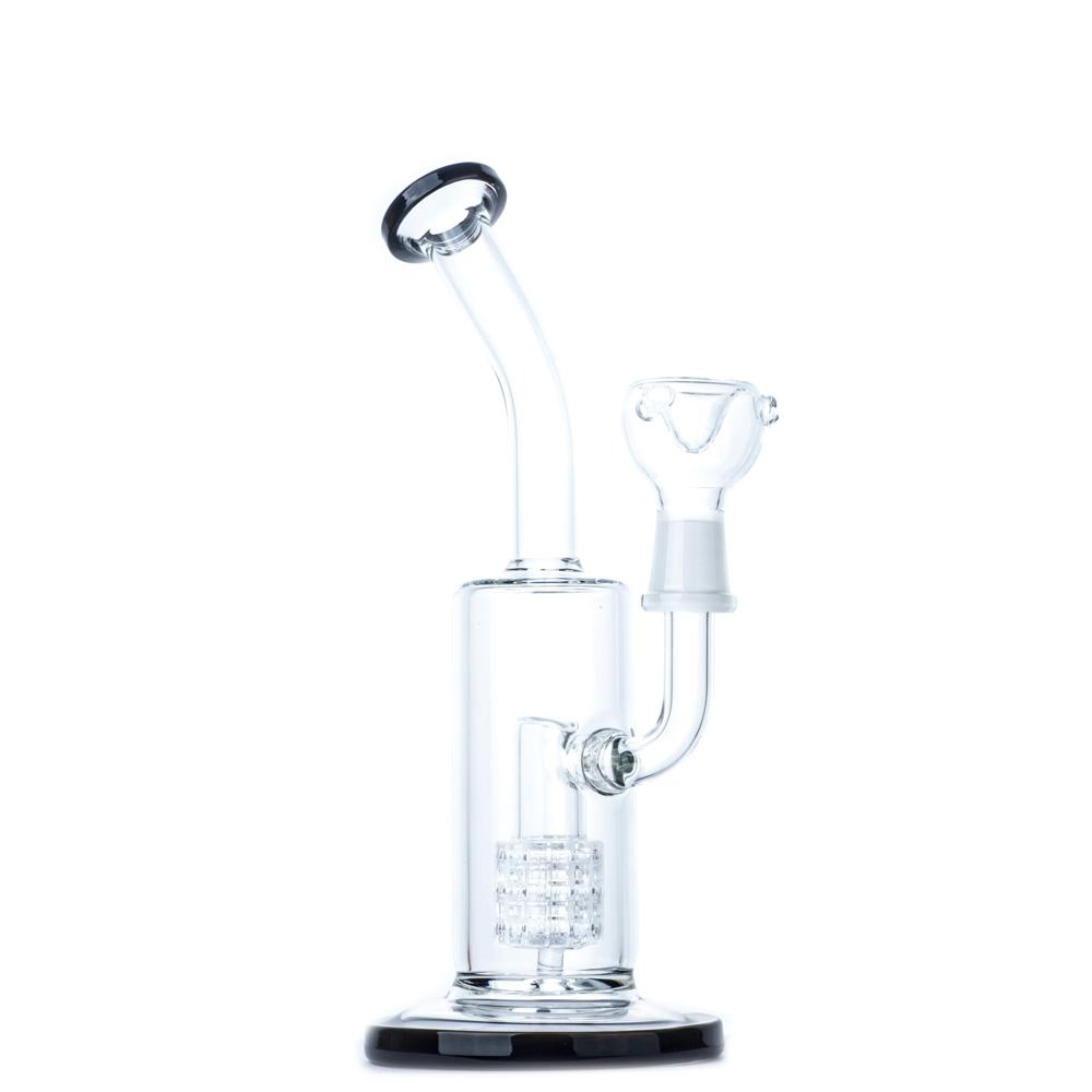 Mini Matrix Perc Dab Rig and Fumed Glass Milli Spoon Pipe Set
