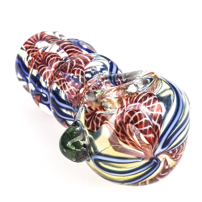 Chunky Fumed Glass Pipe w/ Marble