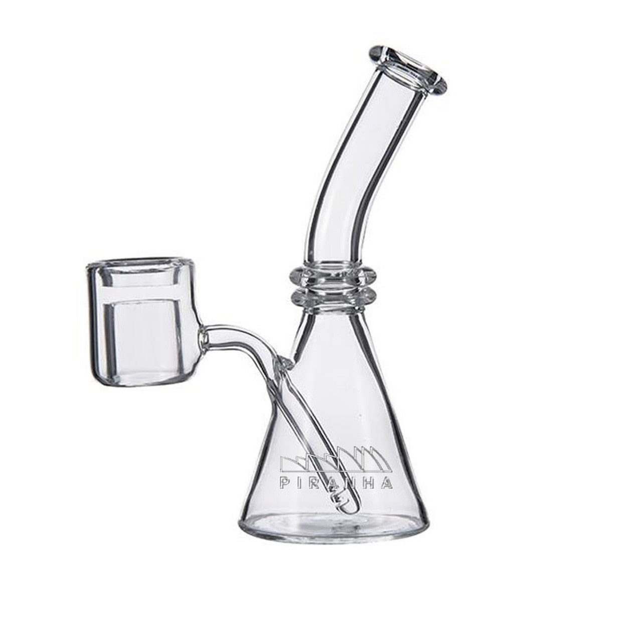 Piranha Quartz Beaker w/ Thermal Banger Nail & Carb Cap