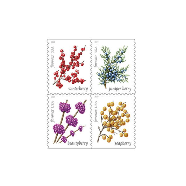 (2019) Winter Berries Forever Stamps