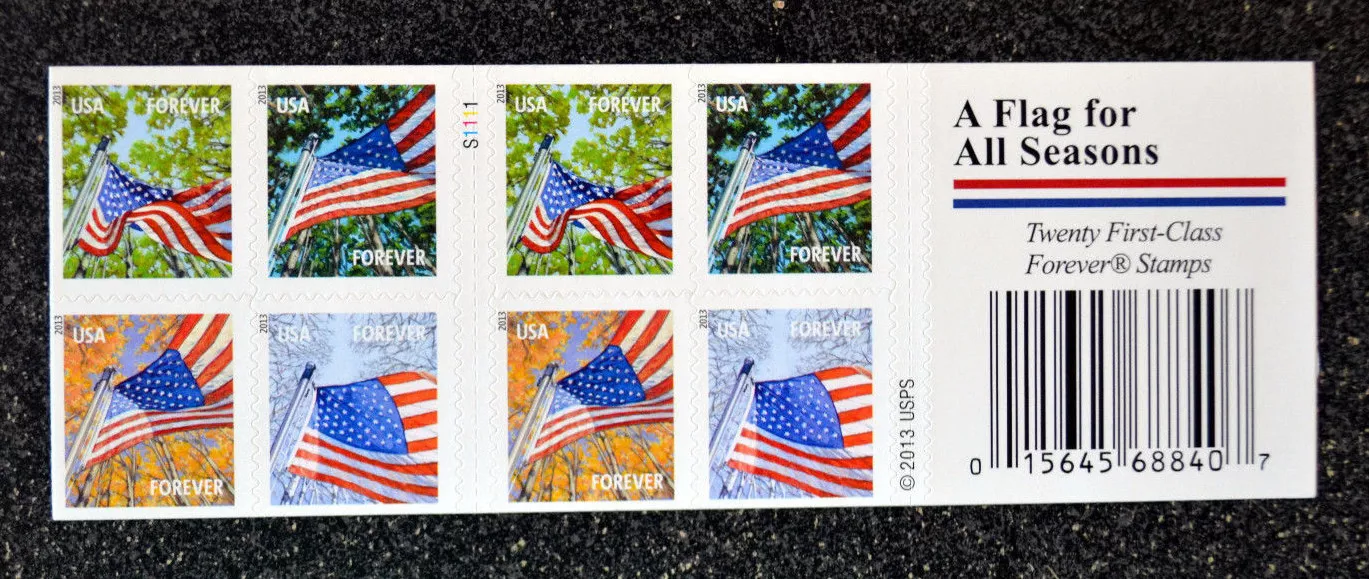 2013 USPS Forever Stamps A Flag for All Seasons