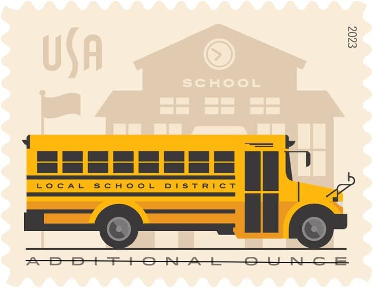 2023 US School Bus Additional Ounce Postage Stamps