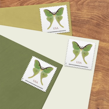 Luna Moth Stamps $1.27, Sheet of 20