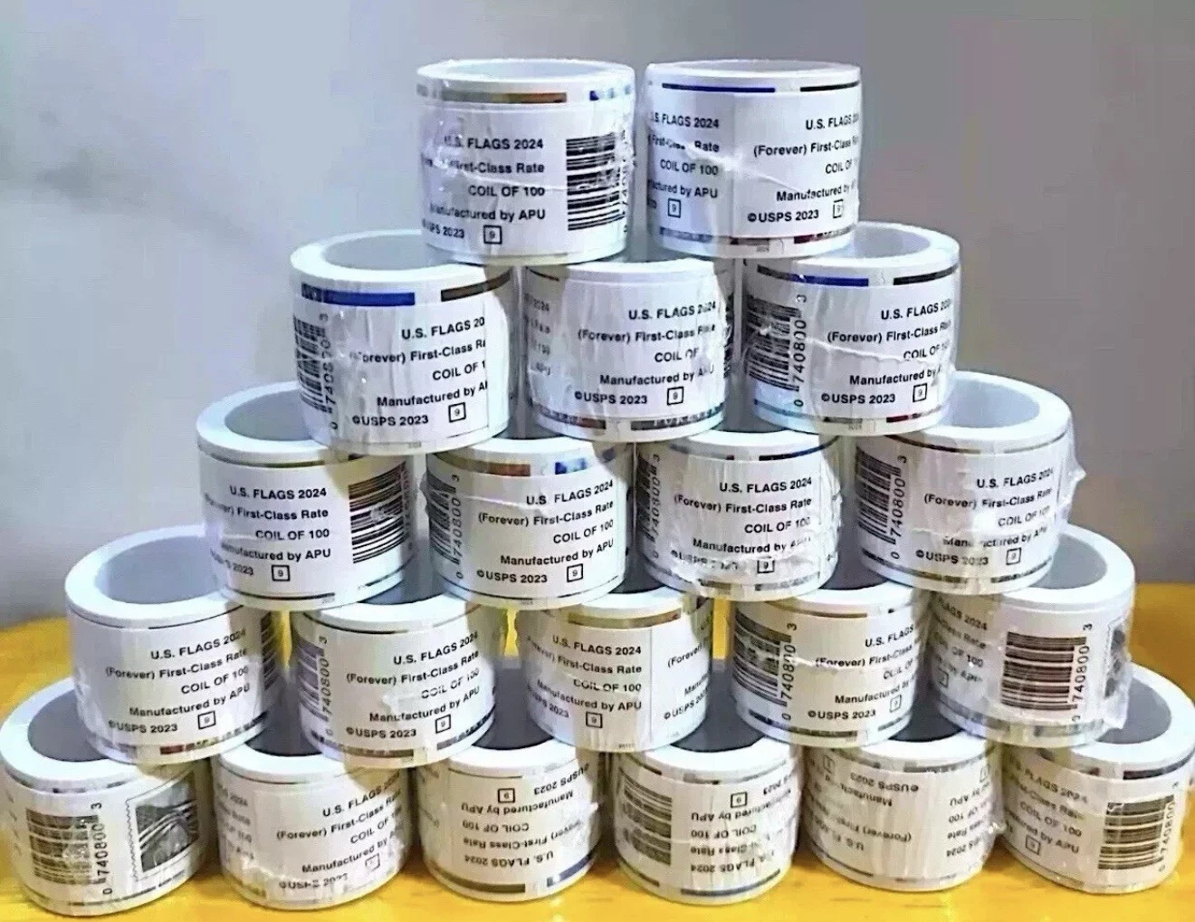 100Rolls=4.88/Roll~2017~2025 Limited Stock! Flag Stamps Up to 94% OFF! ✉️ Perfect for Small Biz & Weddings → Shop Now