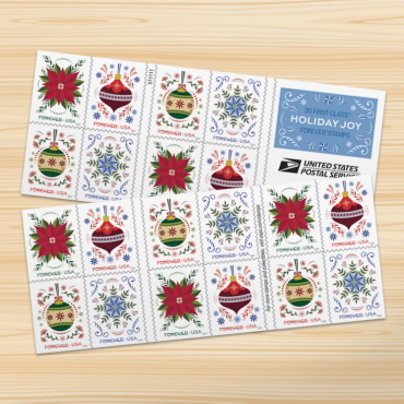 2024 Holiday Joy Forever Stamps, Book of 20|Multiple Stamp Designs