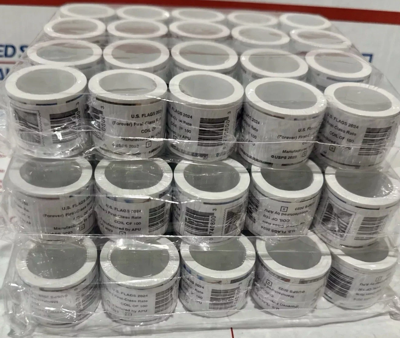 100Rolls=4.88/Roll~2017~2025 Limited Stock! Flag Stamps Up to 94% OFF! ✉️ Perfect for Small Biz & Weddings → Shop Now