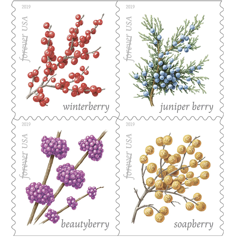 (2019) Winter Berries Forever Stamps