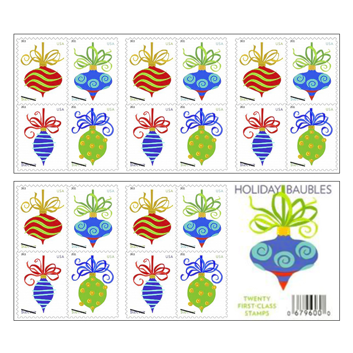 100PCS-Holiday Baubles 2011
