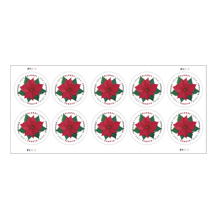 Poinsettia Stamps 2018